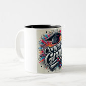 Félicats Grad Mug | Célébration du diplôme (Devant gauche)