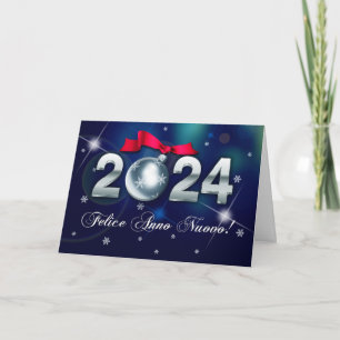 Felice Anno Nuovo 2024. Carte du Nouvel An en ital