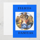 Felice Pascuas Heureux Pâques Pour Vous Carte Espa (Devant / Derrière)