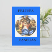 Felice Pascuas Heureux Pâques Pour Vous Carte Espa (Debout devant)
