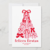 Felices Fiestas Modern Holiday Kaart (Voorkant)