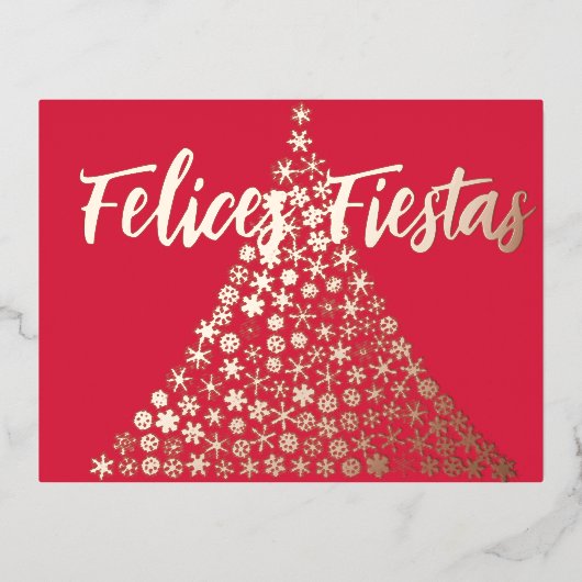 Felices Fiestas Script Holiday Briefkaart (Voorkant)