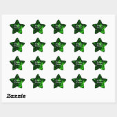 Felices Fiestas Snowflakes Green Star Stickers (Feuille)