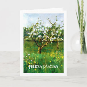 Felices Pascuas. Carte de Pâques d'Espagnol de