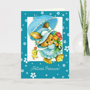 Felices Pascuas. Carte Pâques en espagnol