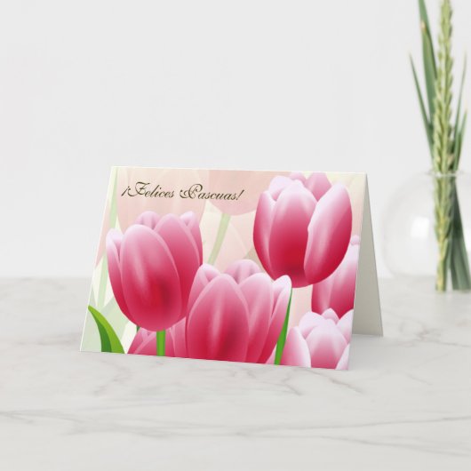 Felices Pascuas. Carte Pâques en espagnol (Devant)