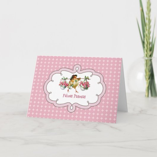 Felices Pascuas. Carte Pâques en espagnol (Devant)