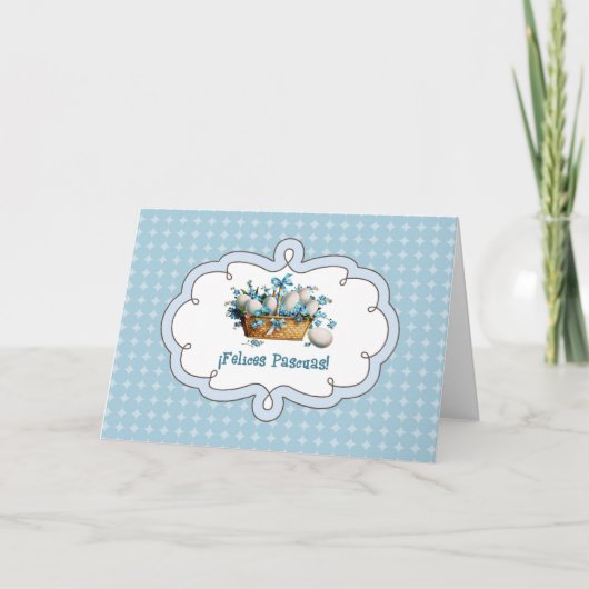 Felices Pascuas. Carte Pâques en espagnol (Devant)