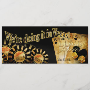 Felicia Champagne Glans Las Vegas Deluxe Bruiloft Kaart