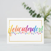 Felicidades eenzijdige kaart (Staand voorkant)