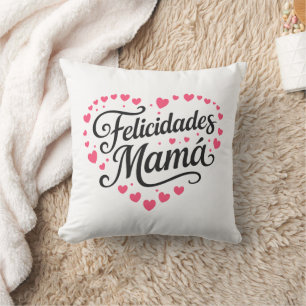 Felicidades Mamá Gelukkige Moederdag Calligraphy Kussen