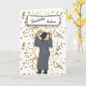 Felicidades personaliseren Afstuderen (ispanisch) Kaart (Gele Bloem)