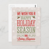 Felicitación de navidad briefkaart (Voorkant / Achterkant)