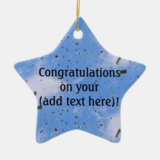 Felicitatie Keramisch Ornament (Voorkant)