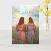 Felicitatie | Lesbische Passen getrouwd Kaart (Gele Bloem)