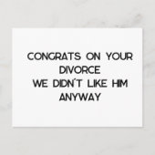 Felicitatie met de scheiding briefkaart (Voorkant)