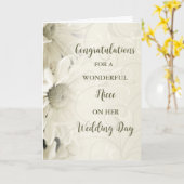 Felicitatie met de trouwerij van je nicht kaart (Gele Bloem)