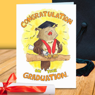 Felicitatie met je afstudeerkaart kaart