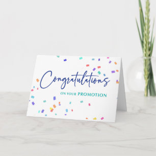Felicitatie met uw promotie Zakelijk confetti Kaart