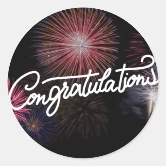 felicitatie ronde sticker (Voorkant)