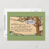  felicitatie vers en boom briefkaart (Voorkant / Achterkant)