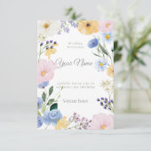 Felicitatiekaart 'Levende Weide met Wilde Bloemen' Kaart (Staand voorkant)