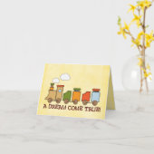 felicitatiekaart voor aanneming kaart (Gele Bloem)