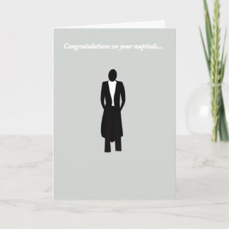 Felicitaties aan de bruidegom kaart