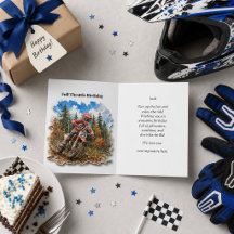 Felicitaties Jongens Dirt Bike Motocross Verjaarda