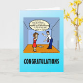 FELICITATIES Juiste Kwalificaties grappige strips Kaart (Gele Bloem)