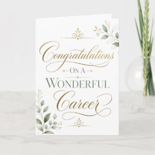 Felicitaties Met Een Opmerkelijke Carrière Kaart