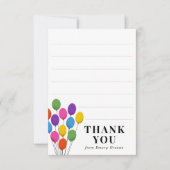 Felicitaties met felgekleurde ballonnen bedankkaar bedankkaart (Voorkant)