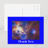 Felicitaties met foto en blauwe rand briefkaart (Voorkant / Achterkant)