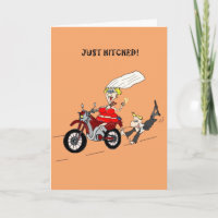 FELICITATIES MET JE HUWELIJK FUNNY GROOM BIKER