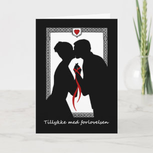 Felicitaties met verloving in het Deens Kaart