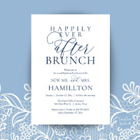 Felicitaties na de bruiloft Brunch Modern Post Huw