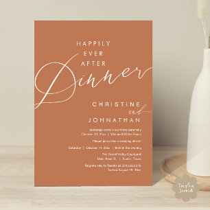 Felicitaties Na het diner Romantische Elegante Tro Kaart
