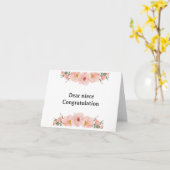 felicitaties niece met uw afstuderen kaart (Gele Bloem)