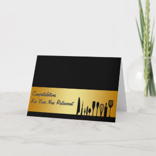 Felicitaties Restaurant Nieuwe Bedrijfskaart Kaart