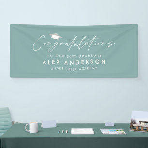 felicitaties van het afstuderen simpele moderne st spandoek