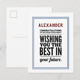 felicitaties voor de behaalde resultaten briefkaart