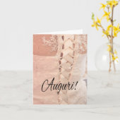 felicitaties voor de italiaanse bruiloft kaart (Gele Bloem)