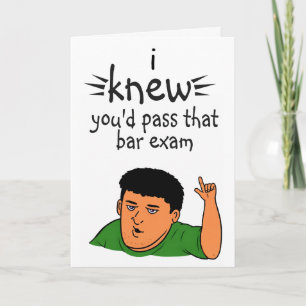 felicitaties voor het halen van de balie-examen kaart