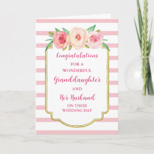 Felicitaties voor kleindochter en haar man kaart