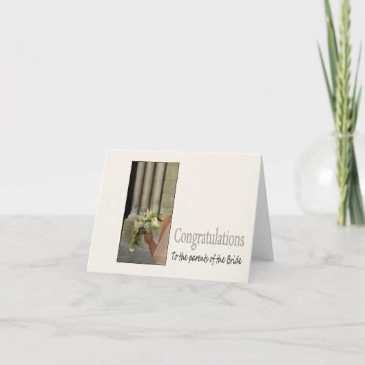 felicitaties voor ouders van de bruidbruiloft kaart (Voorkant)