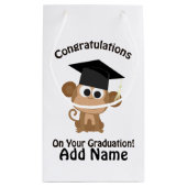 felicitaties voor uw afstuderen aap klein cadeauzakje (Achterkant)