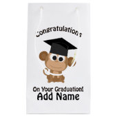 felicitaties voor uw afstuderen aap klein cadeauzakje (Voorkant)