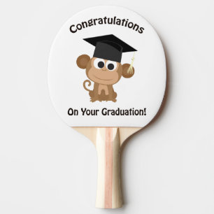felicitaties voor uw afstuderen aap tafeltennisbatje