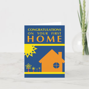 felicitaties voor uw eerste huis : pop vormt kaart