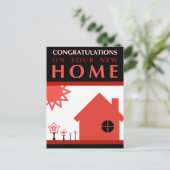felicitaties voor uw nieuwe thuis : pop vormt vorm aankondigingskaart (Staand voorkant)